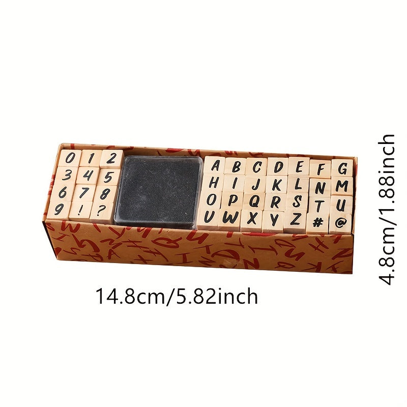 40pcs Letter Seal Set Number Symbol Hand Account Seal Diy Small Seal