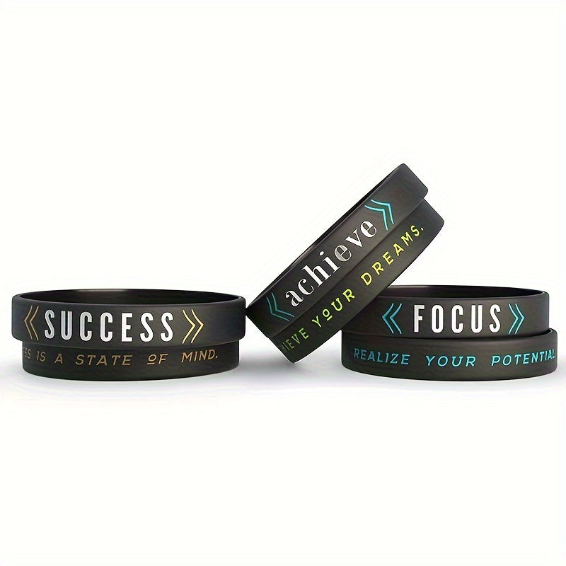 1 Pc Inspirational Silicone Baseball Wristbands with Inspiring Pattern