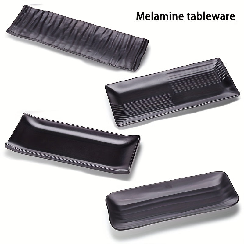 Melamine Sushi Plate Frosted Rectangular Tableware