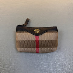 Stylish Plaid Zipper Coin Purse & Wallet for Women with Keychain
