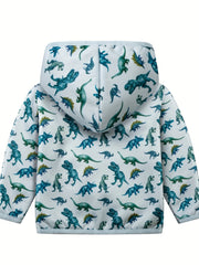 Boys Velvet Sweatshirt Coat Zip Up Hooded Warm Jacket