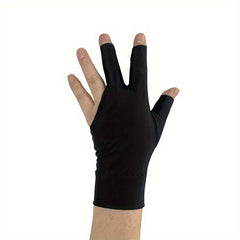 Breathable 3 Finger Snooker Gloves for Billiards - Non Slip