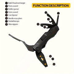 Stainless Steel Tool Multifunctional Plier Screwdrivers Wear Resistant Portable
