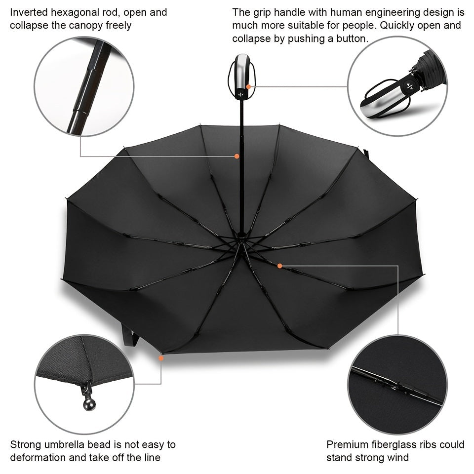 High Carbon Stormproof Folding Umbrella