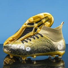 Boys' High Top Spiked Football Cleats Non Slip Outdoor Soccer Shoes
