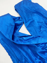 Solid Satin V Neck Midi Tank Dress