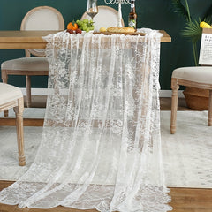 Lace Tablecloth Vintage Embroidered Rustic Fabric Table Cover