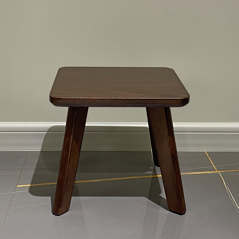 Walnut Dark Solid Wood Shoe Changing Stool Adult Wooden Small Stool