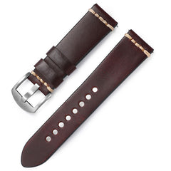 Hand stitched Leather Strap 20 22mm Quick Release Spring Bar Strap