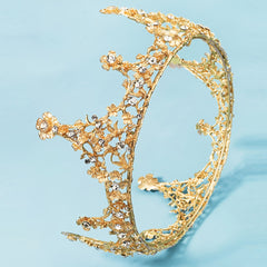 Baroque Alloy Flower Bridal Crown Hairband Headband Princess Tiara Wedding
