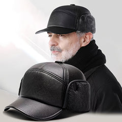 Velvet Windproof Ear Protection Cap Winter Warm Hat for Middle-Aged Men