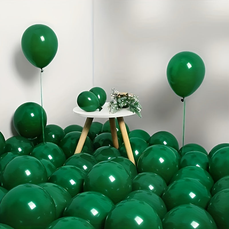 100pcs Dark Green 10 inch Latex Balloons Party Balloon Wreath Accessories