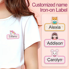 Girl Name Stickers 4.5x3cm Waterproof Sewable Tag Clothes Bag