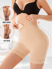 Lace Trim Shaping Shorts Tummy Control Compression Shorts