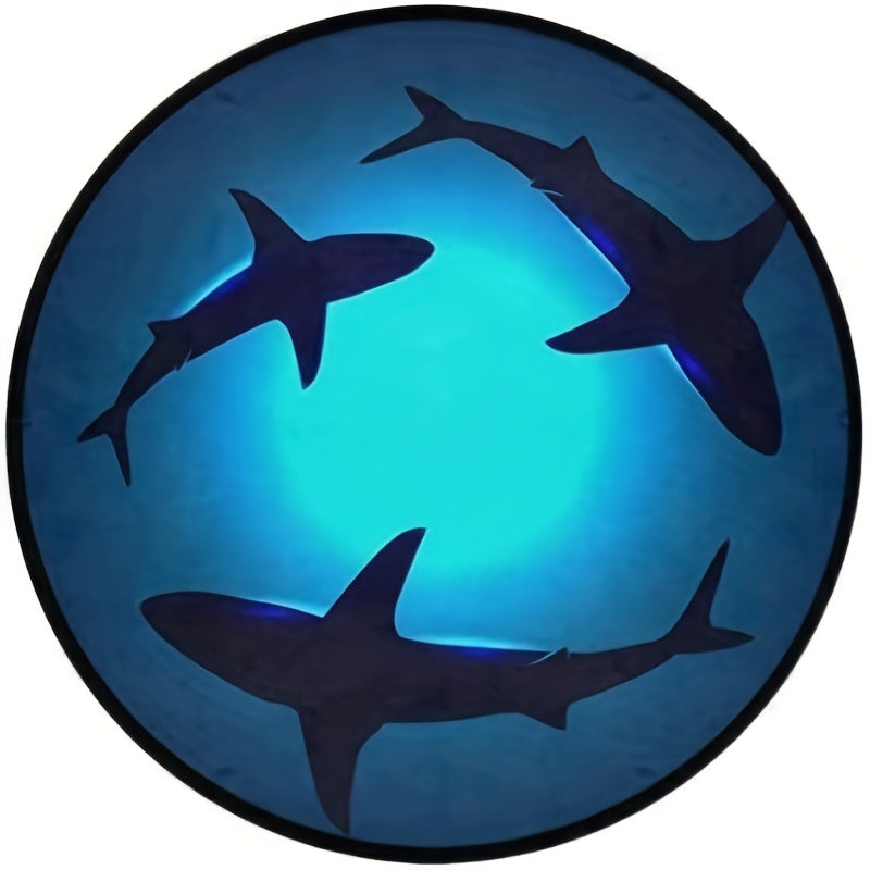 Shark Round Area Rug Non Slip Absorbent Doormat