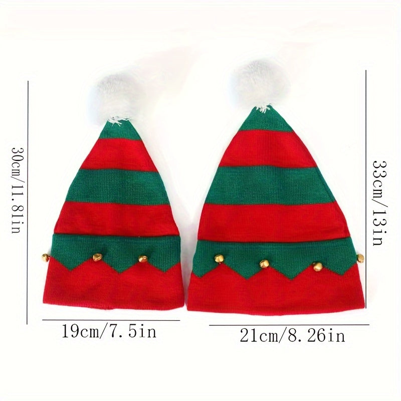 Christmas Hat Knitting Hat Bell Thanksgiving Family Party Hats