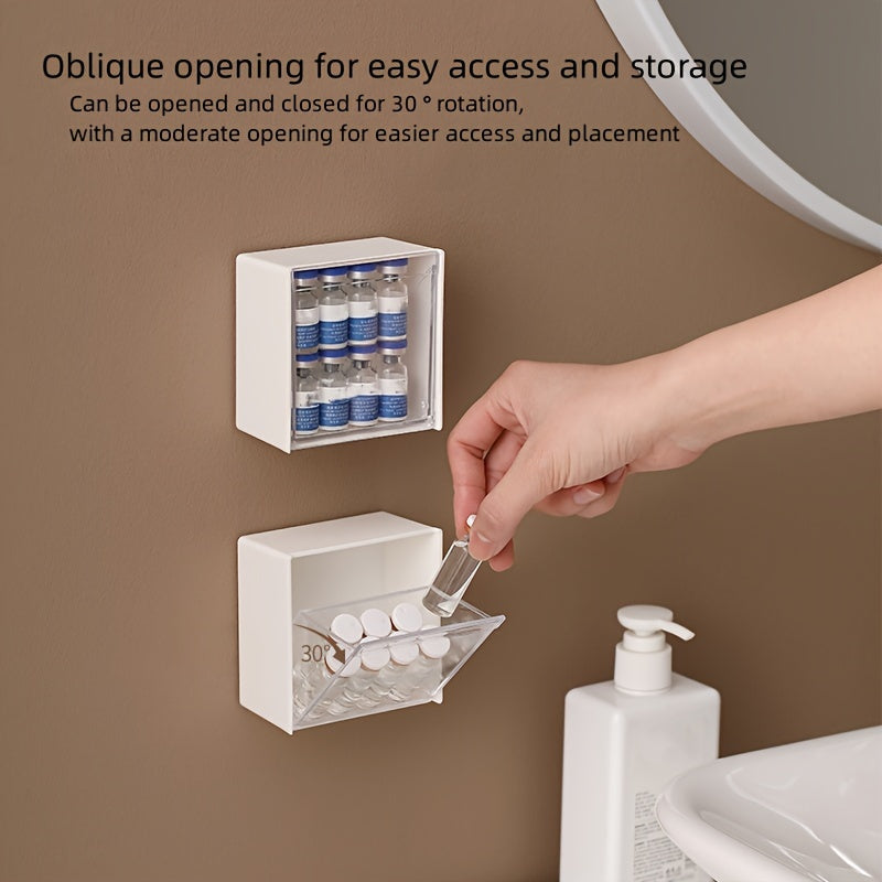 Wall Mounted Flip Storage Case Waterproof Cotton Swab Box