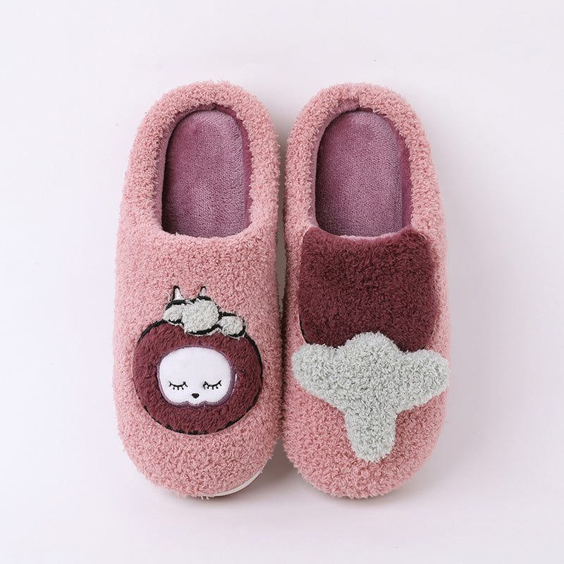 Men's Cartoon Fleece Slippers Cozy Warm Non Slip Comfy Indoor Winter