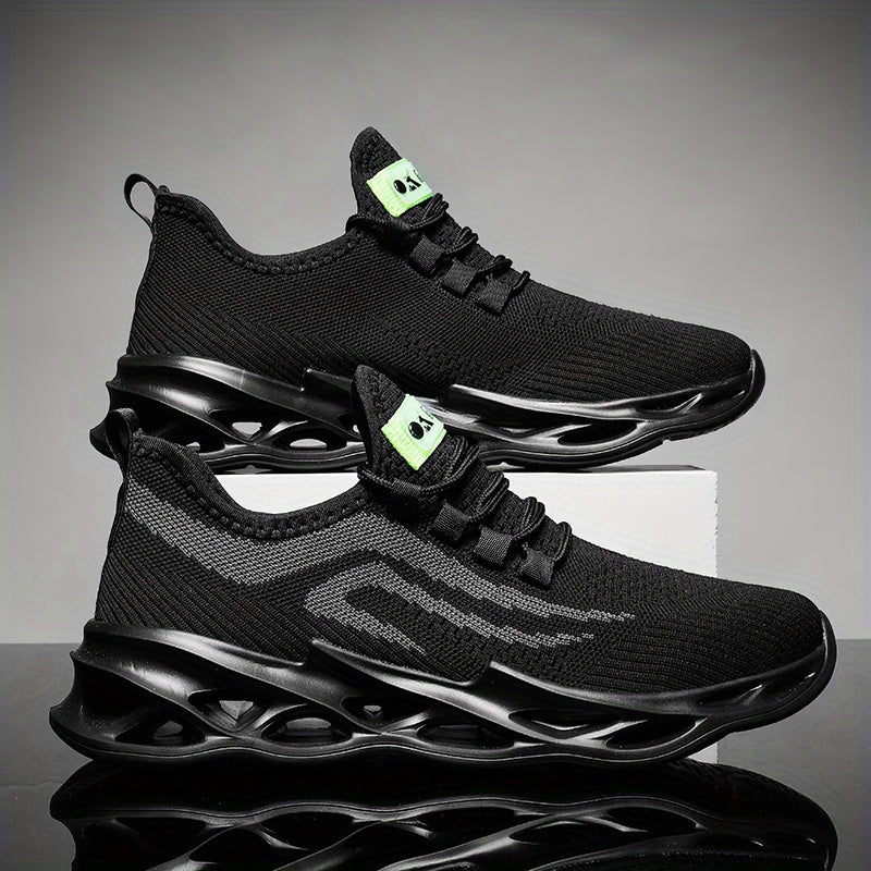 Men's Casual Woven Running Shoes Comfy Breathable Non Slip Sneakers