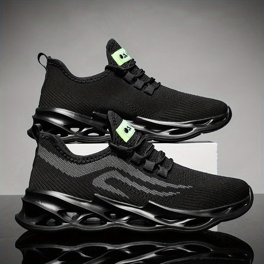 Men's Casual Woven Running Shoes Comfy Breathable Non Slip Sneakers