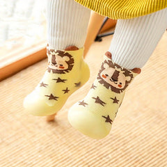 Cartoon Cow Slip On Sock Shoes For Baby Girls