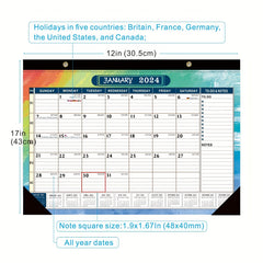 2023 Desktop and Wall Calendar Set, July-Dec, Matte Cover, Writing Paper