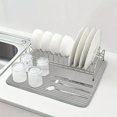 Thick Striped Jacquard Dish Drying Mat, Heat resistant, Household Storage Pad