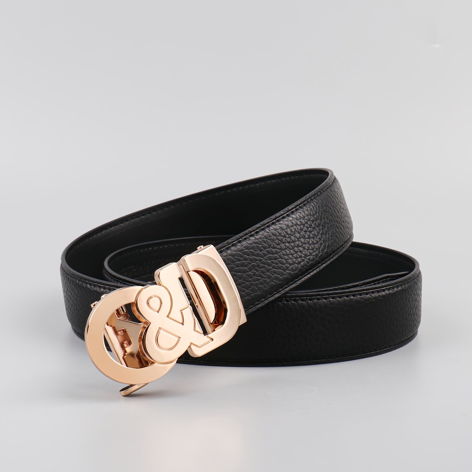Women Leather Letter Metal Buckle Belts - Waist Belt For Dresses