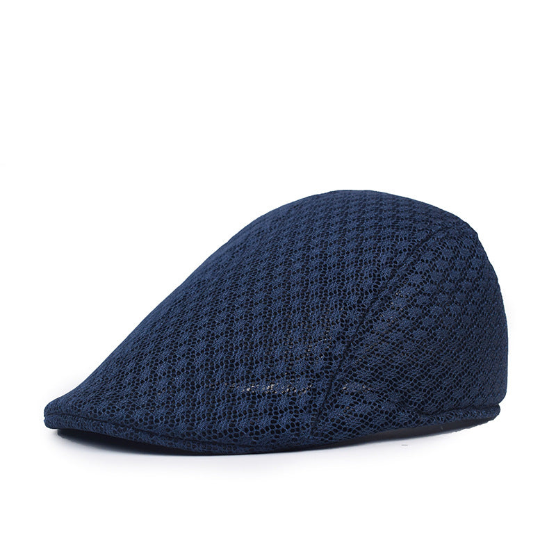 Breathable Mesh Summer Hat Adjustable Newsboy Beret Ivy Cap Cabbie Flat Cap