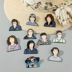 Hip Hop Enamel Brooch Cartoon Character Lapel Pin For Girls