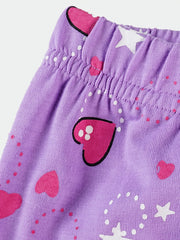 Girls Unicorn Print Pajamas Set Long Sleeve T shirt & Heart Print Pants