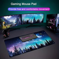 Large Desk Mat Extended Gaming Mouse Pad Non Slip Base Stitched Eges 70X30CM