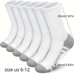 5 Pairs Sports Socks Basketball Crew Wear Resistance Autumn Winter