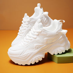 Women's Non-Slip Running Shoes Soft Sole Lace Up Outdoor Walking Sneakers