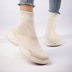 Women's High Top Slip On Sneakers Lightweight Walking Shoes