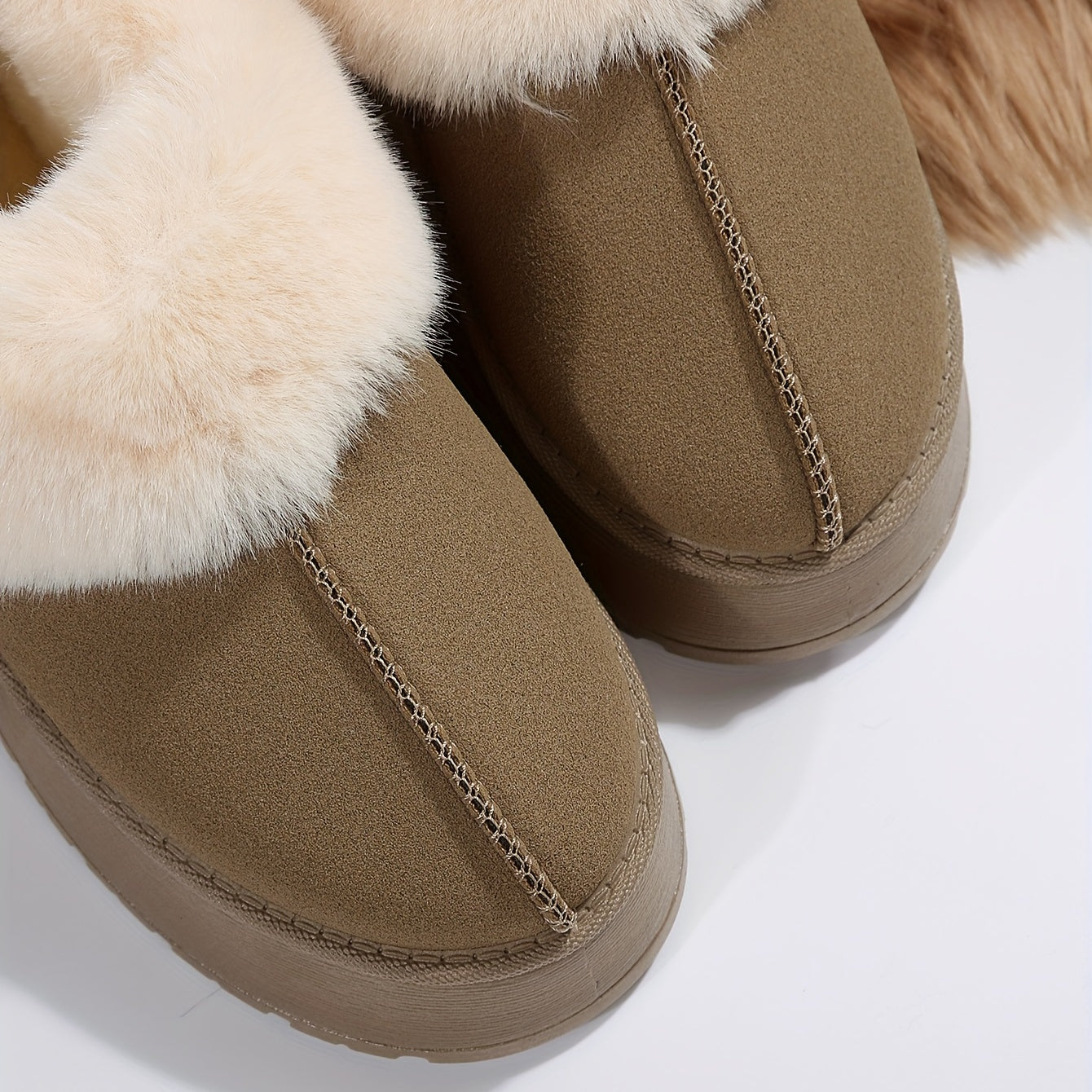 Thick Bottom Fur Fleece Snow Boots Winter Warm Shoes