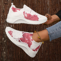 Women's Blood Printed Sneakers Halloween Sock Shoes