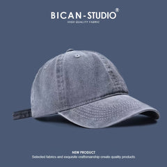 Light Board Baseball Cap Versatile Retro Sunshade Solid Adjustable Cap
