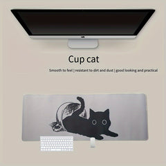 1pc Cat Desktop Lock Edge Thickened Keyboard Pad