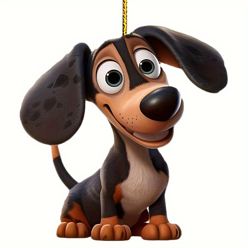 6pcs Cartoon & Puppy Christmas Pendant Car Accessories & Home Decoration