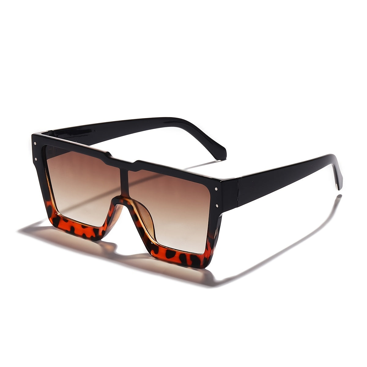 Stylish Square Oversize Frame Sunglasses One Piece Lens Vintage Ladies