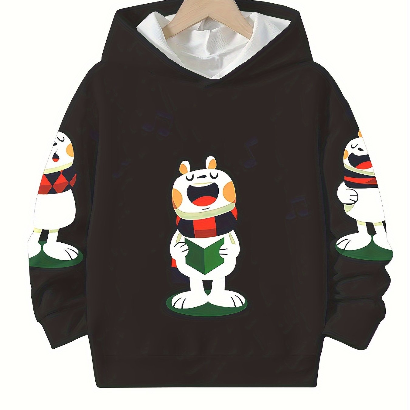 Animal Graphic Hoodies Girls Comfy Hooded Pullover Spring Fall Christmas Gift