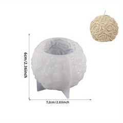 Rose Flower Ball Candle Silicone Mold for DIY Aromatherapy Resin Soap Ice