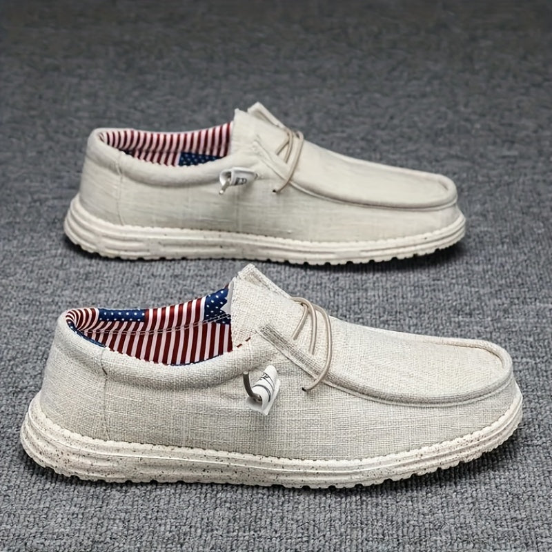 Men's Canvas Slip On Sneakers Breathable Non-slip Shoes