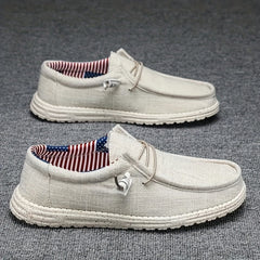 Men's Canvas Slip On Sneakers Breathable Non-slip Shoes