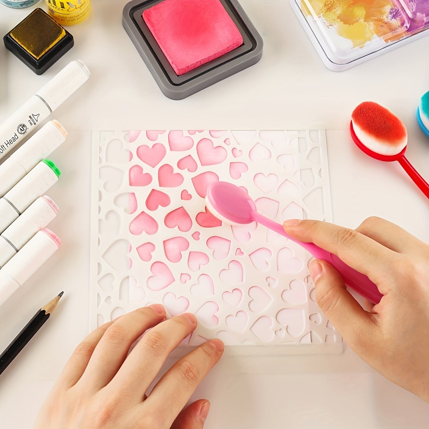 12pcs Craft Ink Blending Brush Set for Painting Drawing Card Making