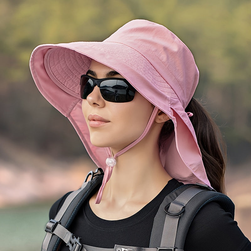 Outdoor Wide Brim Anti UV Bucket Hat For Hiking Fishing