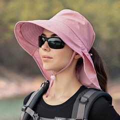Outdoor Wide Brim Anti UV Bucket Hat For Hiking Fishing