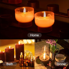 100 Pcs Pre Waxed Cotton Candle Wicks Kit with Holders and Glue Dots