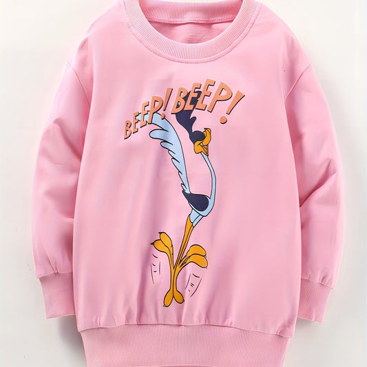 Fancy Duck Graphics Girls' Cotton Sweatshirt Pullover